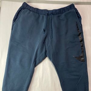 Nike Hybrid Fleece Sweat Pants Navy Blue Black Men’s Size 2XL Drawstring Worn.